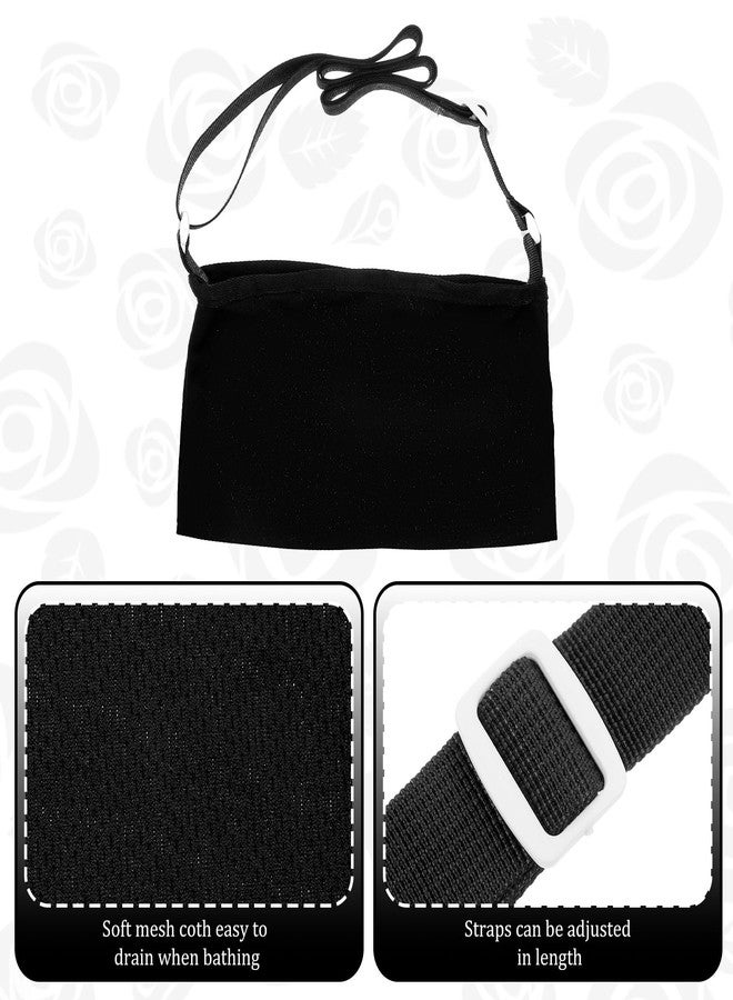 oruola حاملات تصريف أورولا قطعتين لما بعد عملية شد البطن، حوامل تصريف قابلة للتعديل لما بعد جراحة الثدي، مستلزمات عملية شد البطن المرنة والمريحة، حزام تصريف لشد البطن للعناية بالمريض، أسود - Image 3